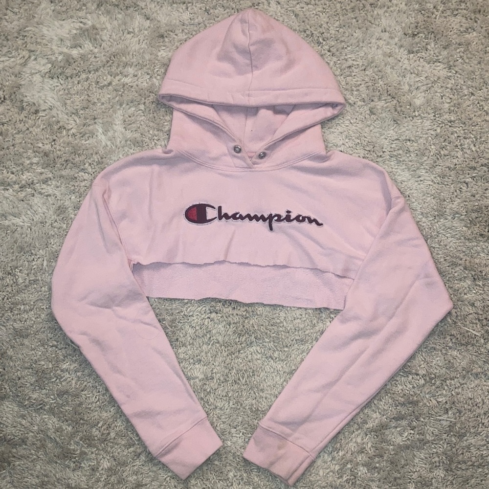 Cut off pink Champion sweatshirt